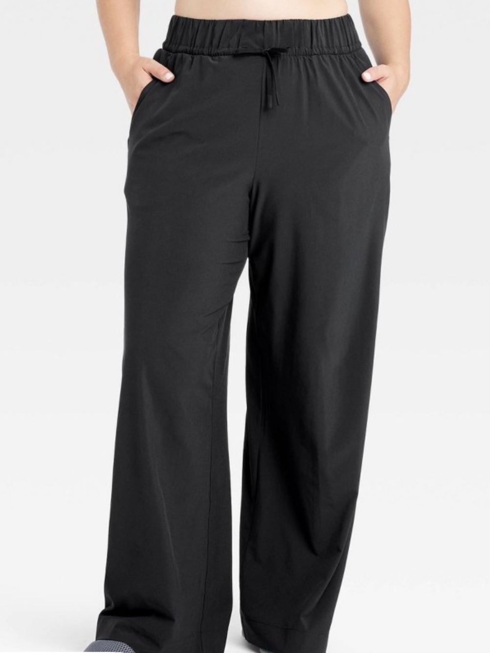 all in motion Black Wide-Leg Drawstring Pant